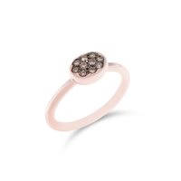 Anello Fiore Roberta srl Donna Pop in Oro rosa Diamante Brown FA4421R002N